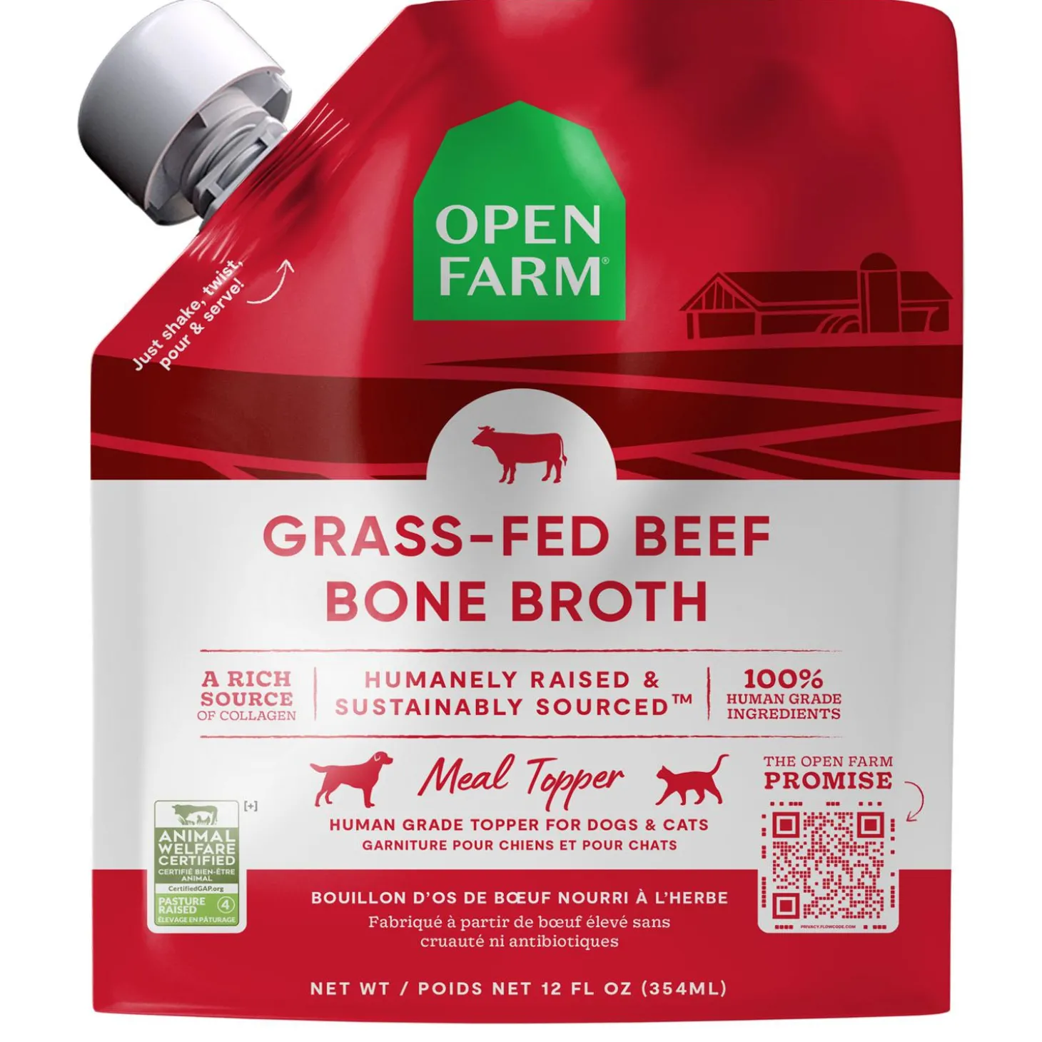 Grass-Fed Beef Bone Broth Cat & Dog Meal Topper