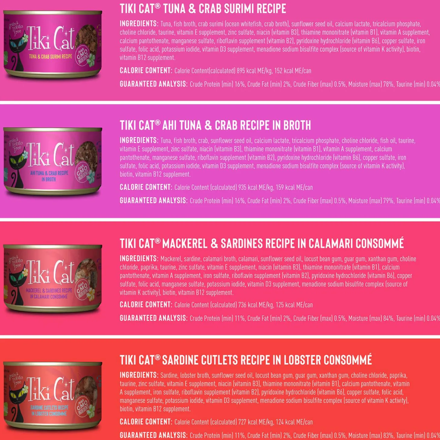 Grill Variety Pack 6oz Cans Cat Food