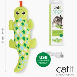 Groovy Gecko Green Cat Toy