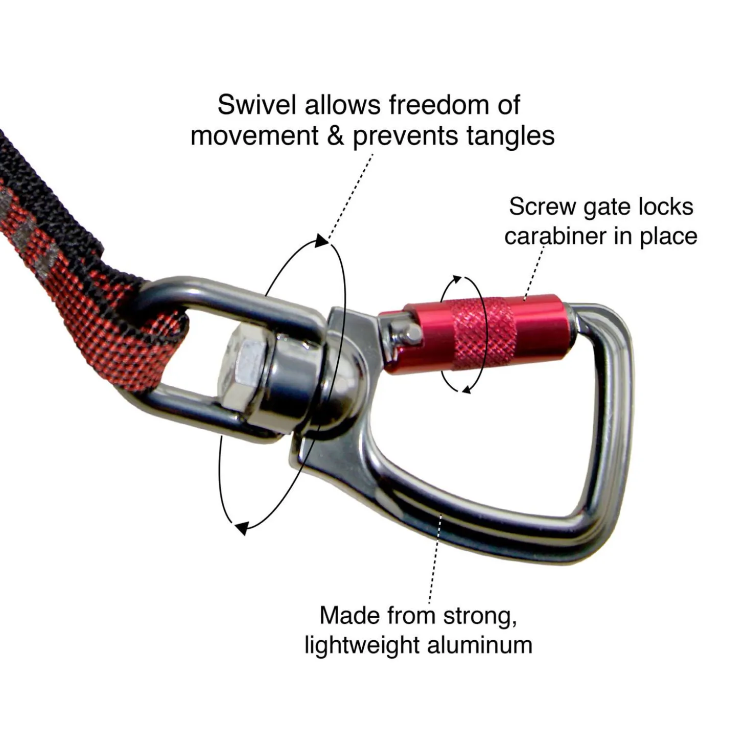 Heavy Duty Swivel Seatbelt Tether for Dogs