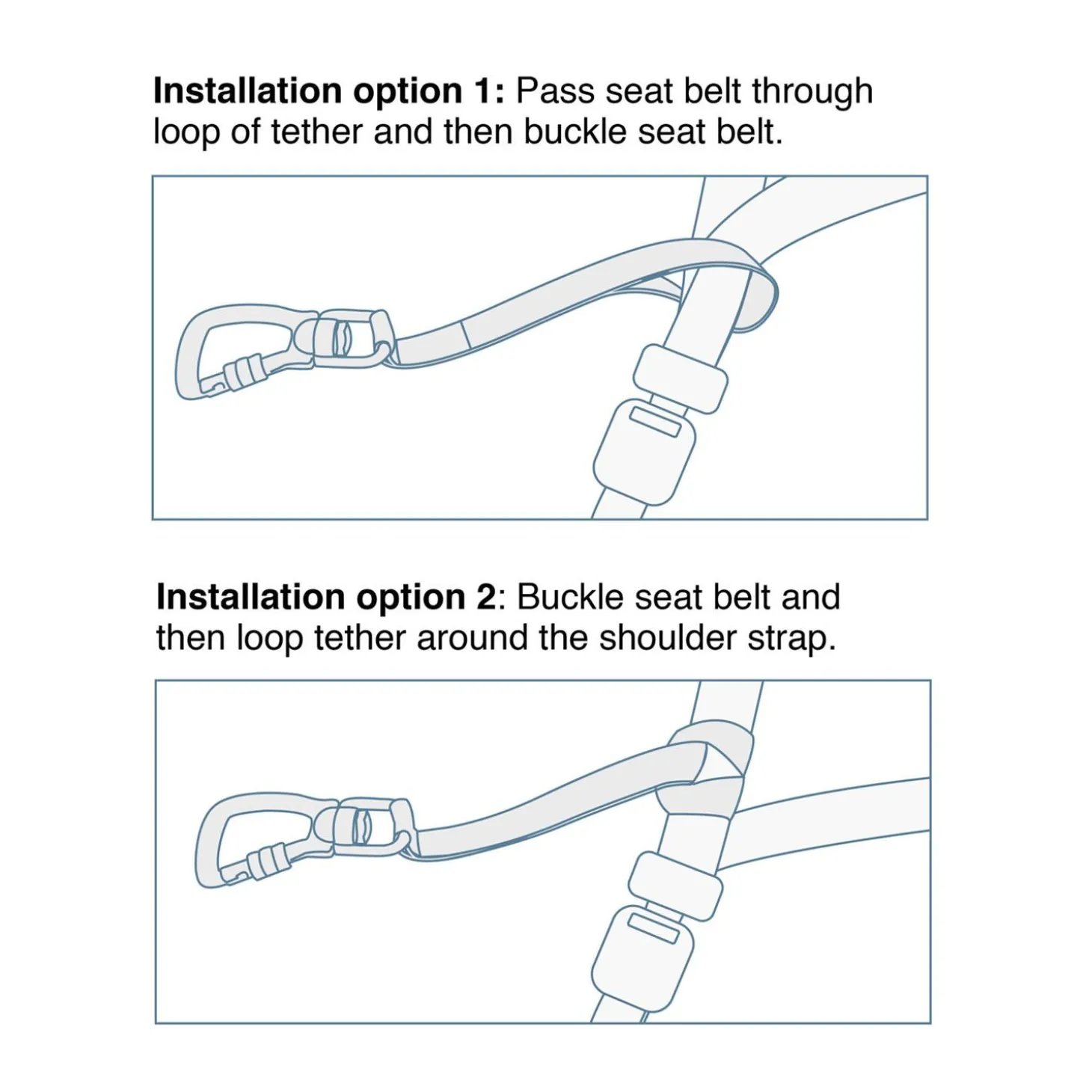 Heavy Duty Swivel Seatbelt Tether for Dogs