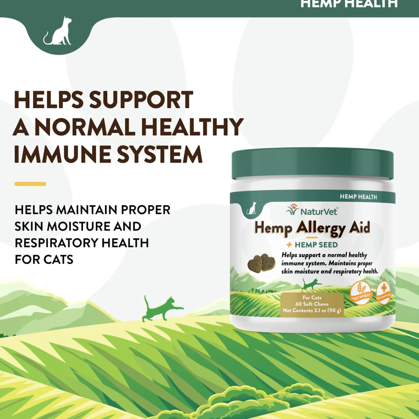 Hemp Allergy Aid Soft Chews for Cats