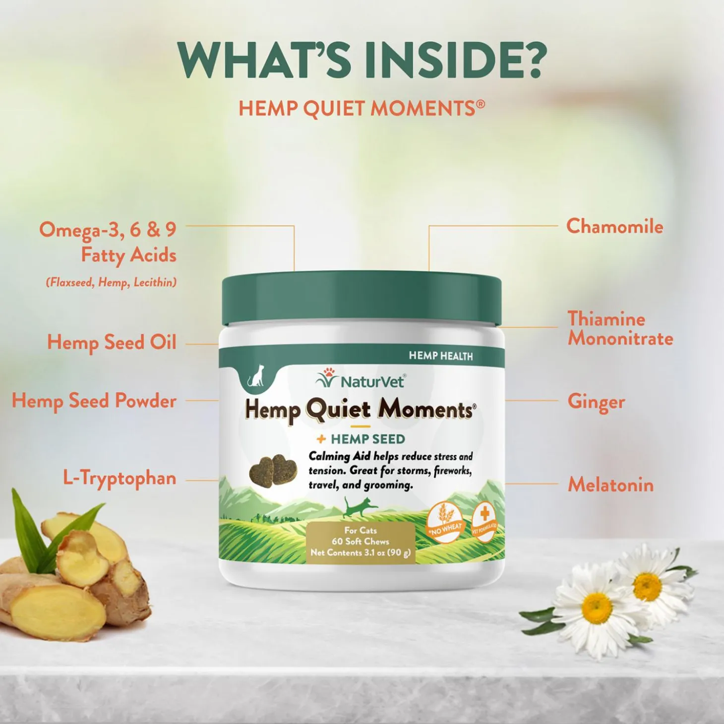 Hemp Quiet Moments Calming Soft Cat Chews