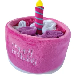 Hide 'n Seek Birthday Cake Snuffle Pink Dog Toy