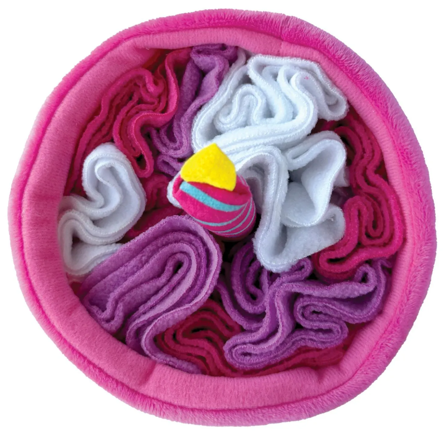 Hide 'n Seek Birthday Cake Snuffle Pink Dog Toy