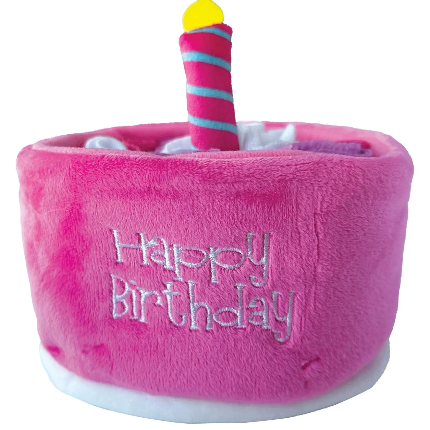 Hide 'n Seek Birthday Cake Snuffle Pink Dog Toy