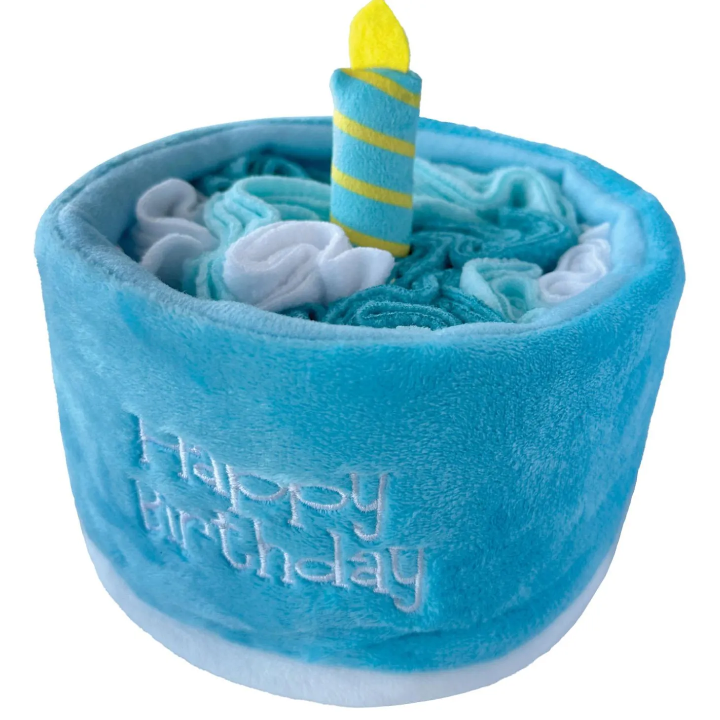 Hide 'n Seek Birthday Cake Snuffle Blue Dog Toy