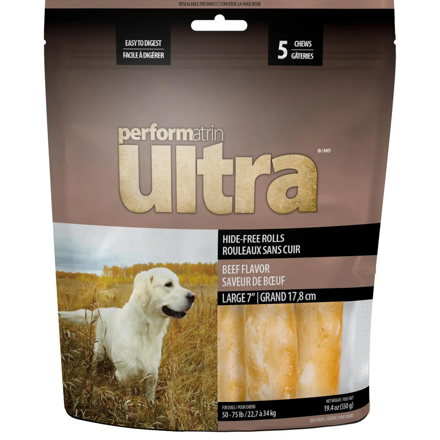 Hide-Free Rollz Beef Flavour Large Dog Treats