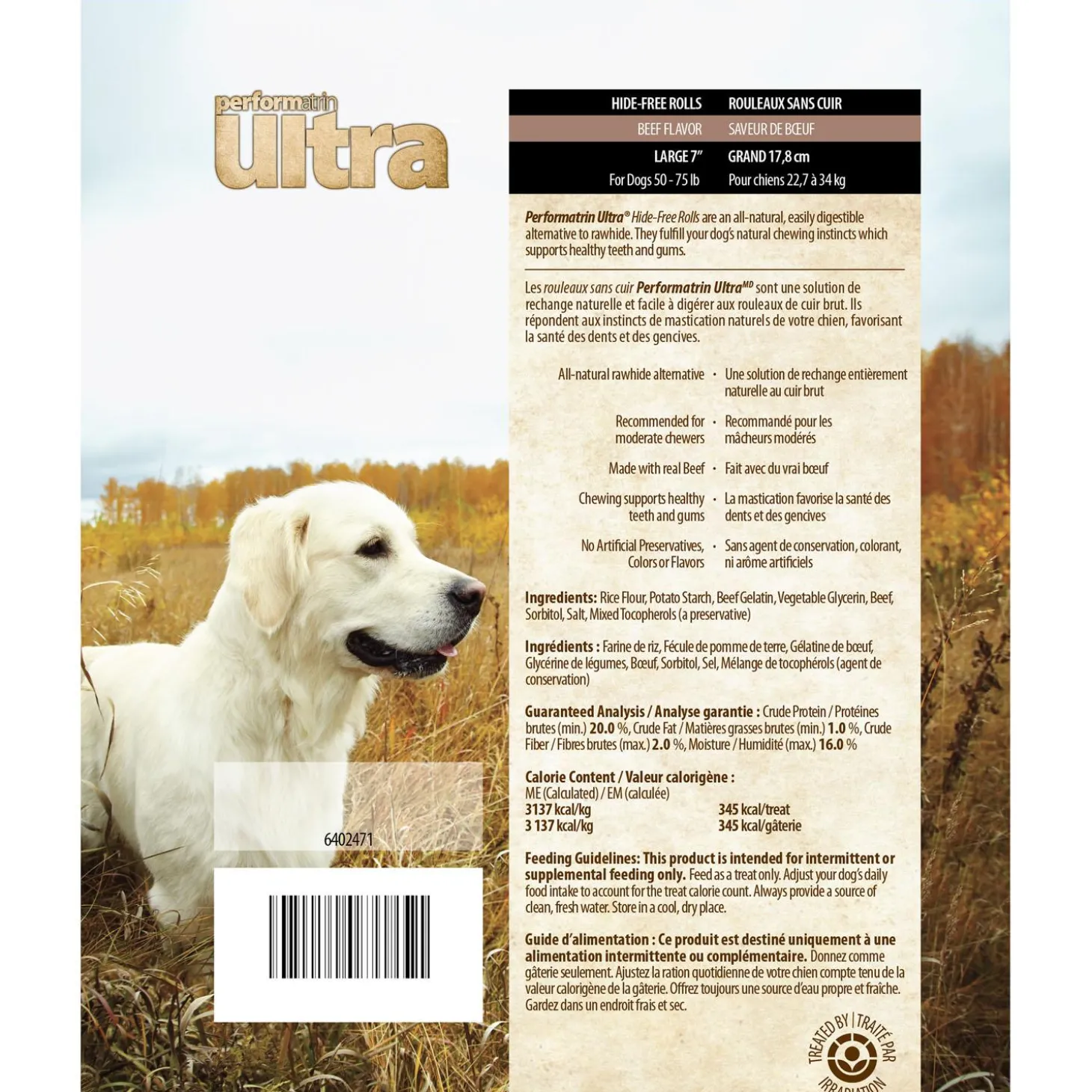 Hide-Free Rollz Beef Flavour Large Dog Treats
