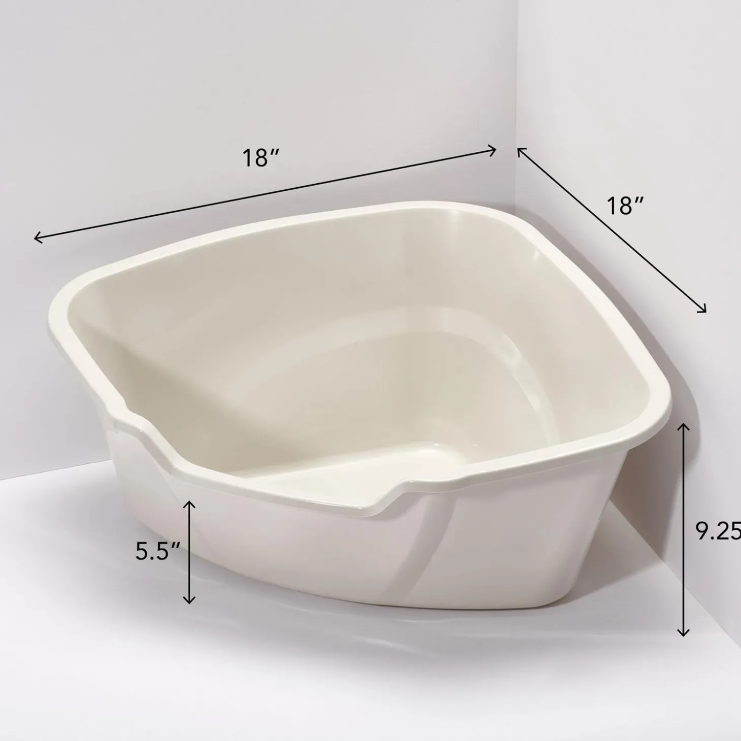 High Corner Beige Litter Pan