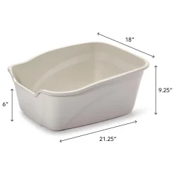 High Side Beige Litter Pan