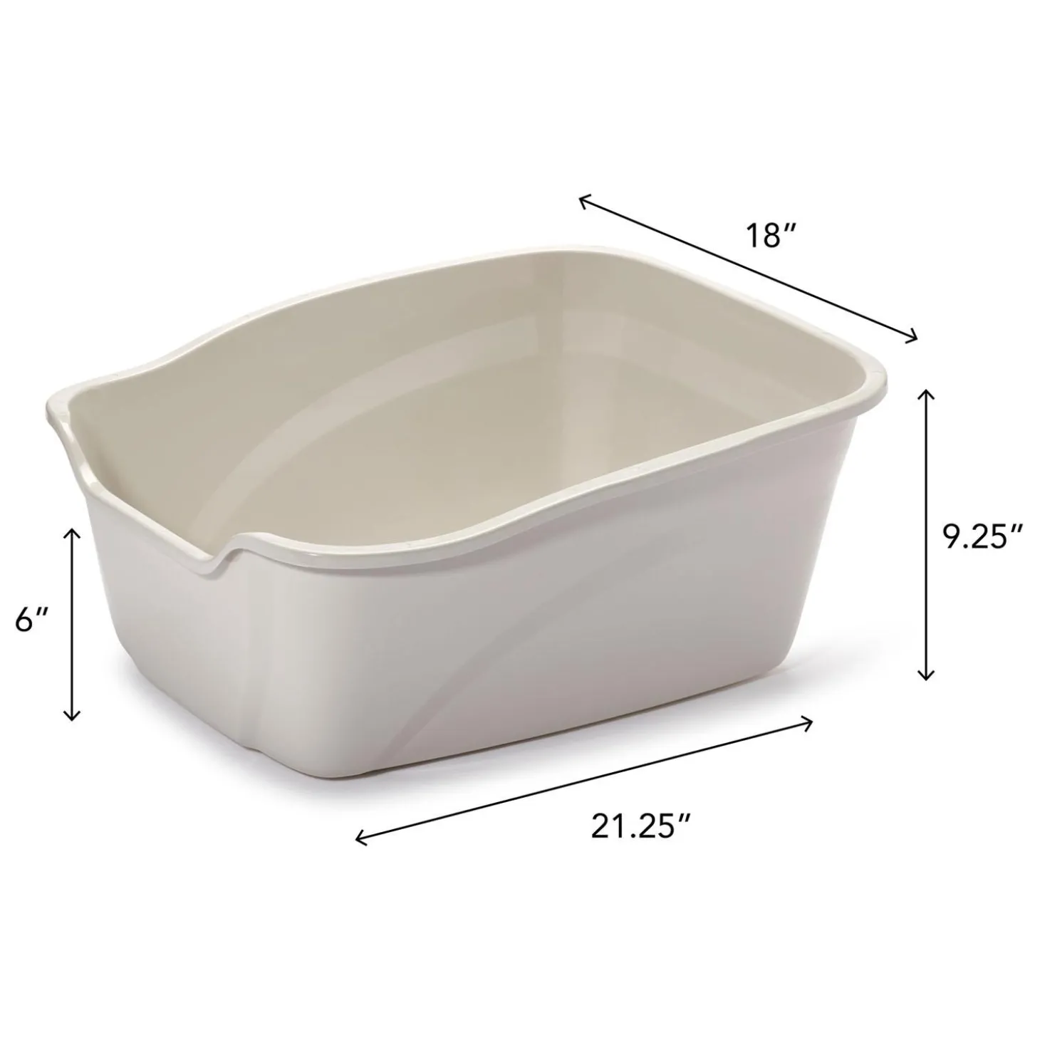 High Side Beige Litter Pan