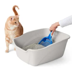 High Side Beige Litter Pan
