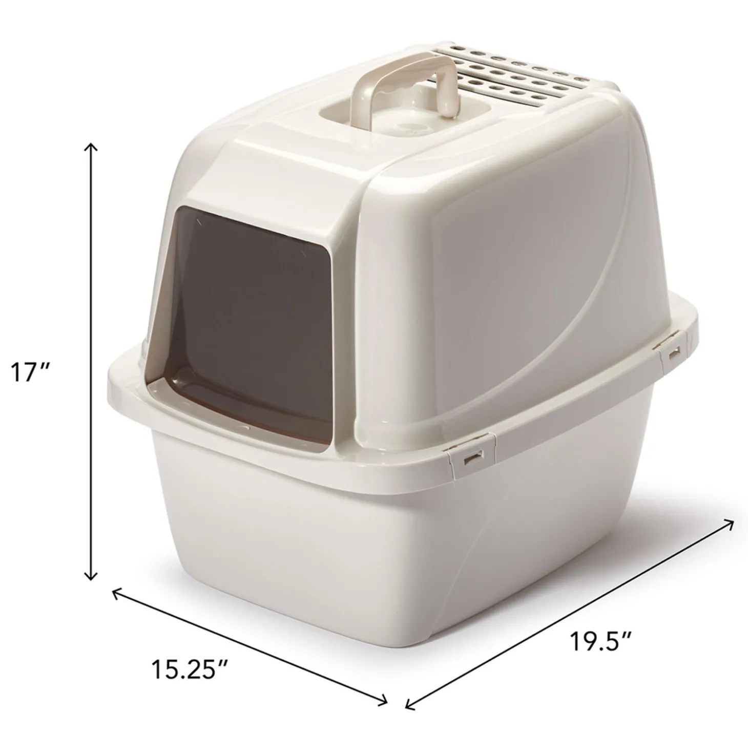 Hooded Beige Litter Box