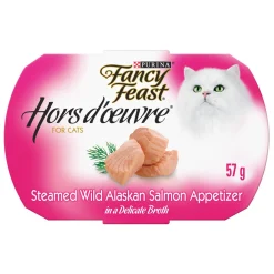 Hors d'Oeuvre Steamed Wild Alaskan Salmon Appetizer Cat Food Topper