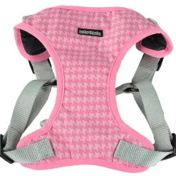 Houndstooth Pink Dog Harness