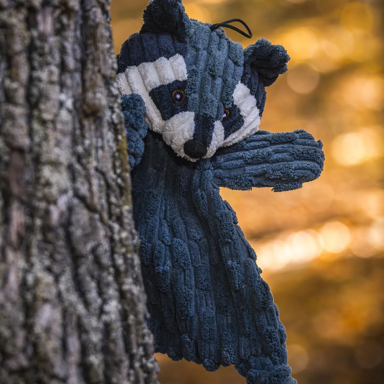 HuggleFlatties Reggie Raccoon Dog Toy