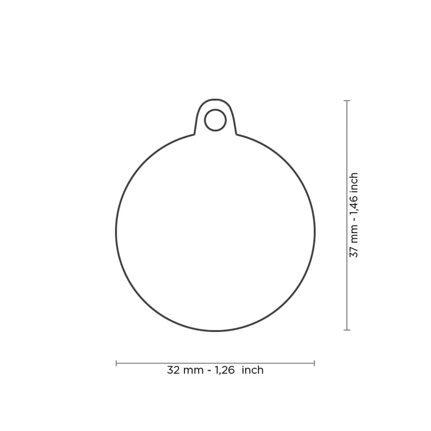 I Love Dad Circle ID Tag