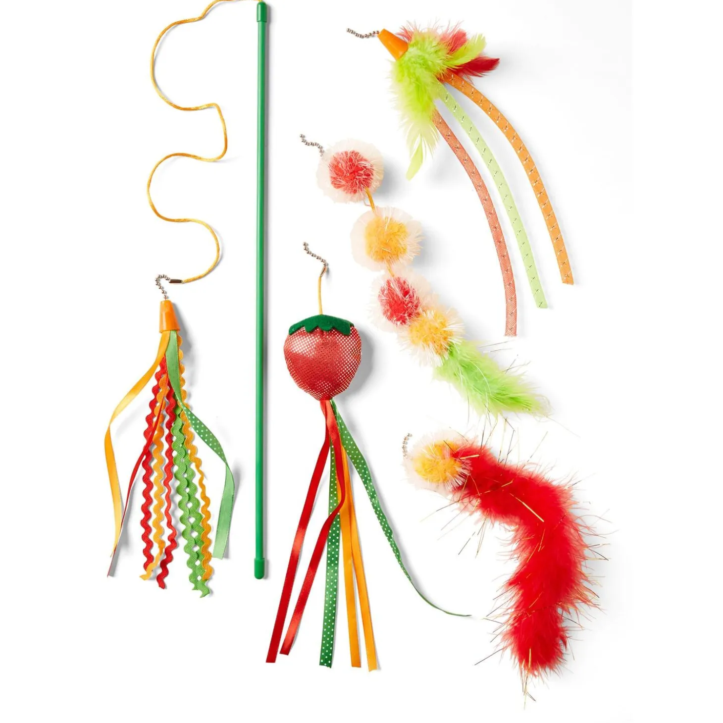 5-in-1 Teaser Wand Set Cat Toy