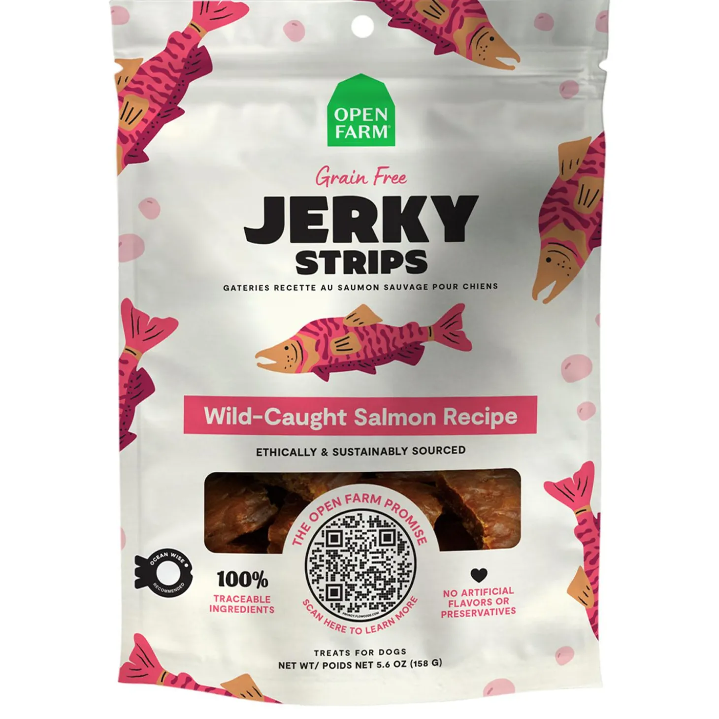 Jerky Strips Wild-Caught Salmon Recipe Dog Treats