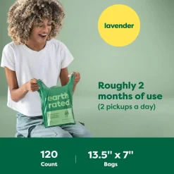 Lavender-Scented Easy-Tie Handles Dog Poop Bags