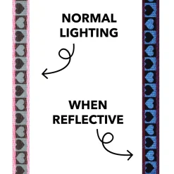 Lazer Brite Reflective Pink Hearts Adjustable Breakaway Cat Collar