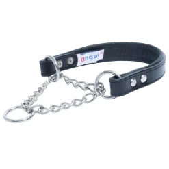 Leather Martingale Dog Collar - Black