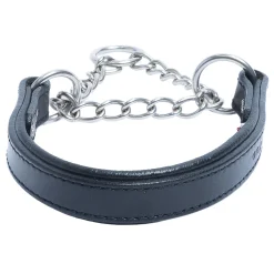 Leather Martingale Dog Collar - Black