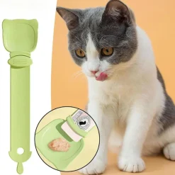 Lickable Treat Dispenser Green Feeding Spoon