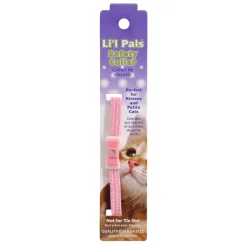 Li'l Pals Elasticized Safety Pink Jeweled Bow Kitten Cat Collar