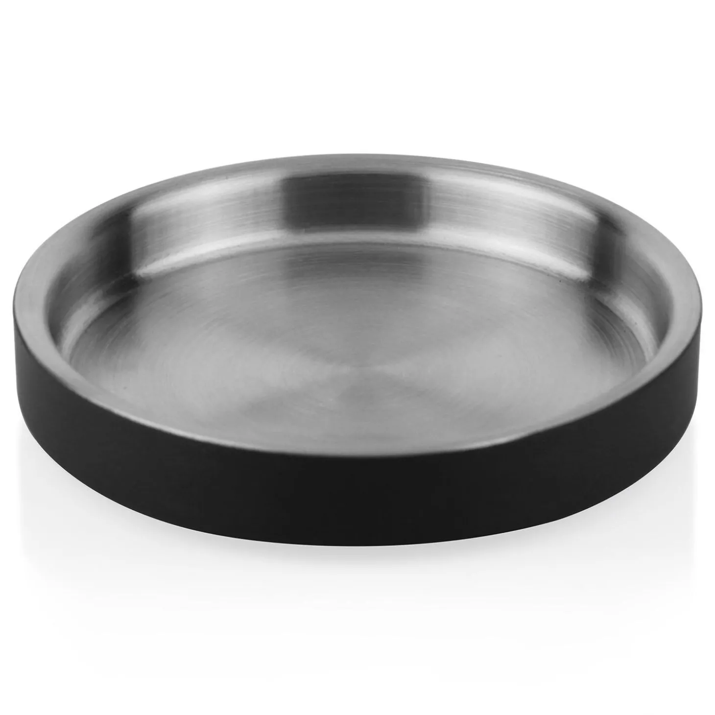 Low Double Wall Black Feeding Bowl