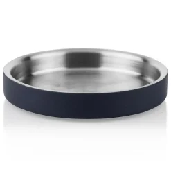 Low Double Wall Navy Feeding Bowl