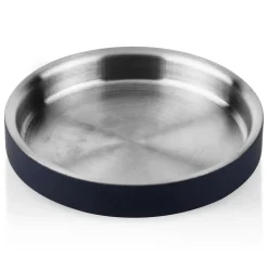 Low Double Wall Navy Feeding Bowl