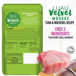 Luau Velvet Mousse Tuna & Mackerel in Broth Cat Food