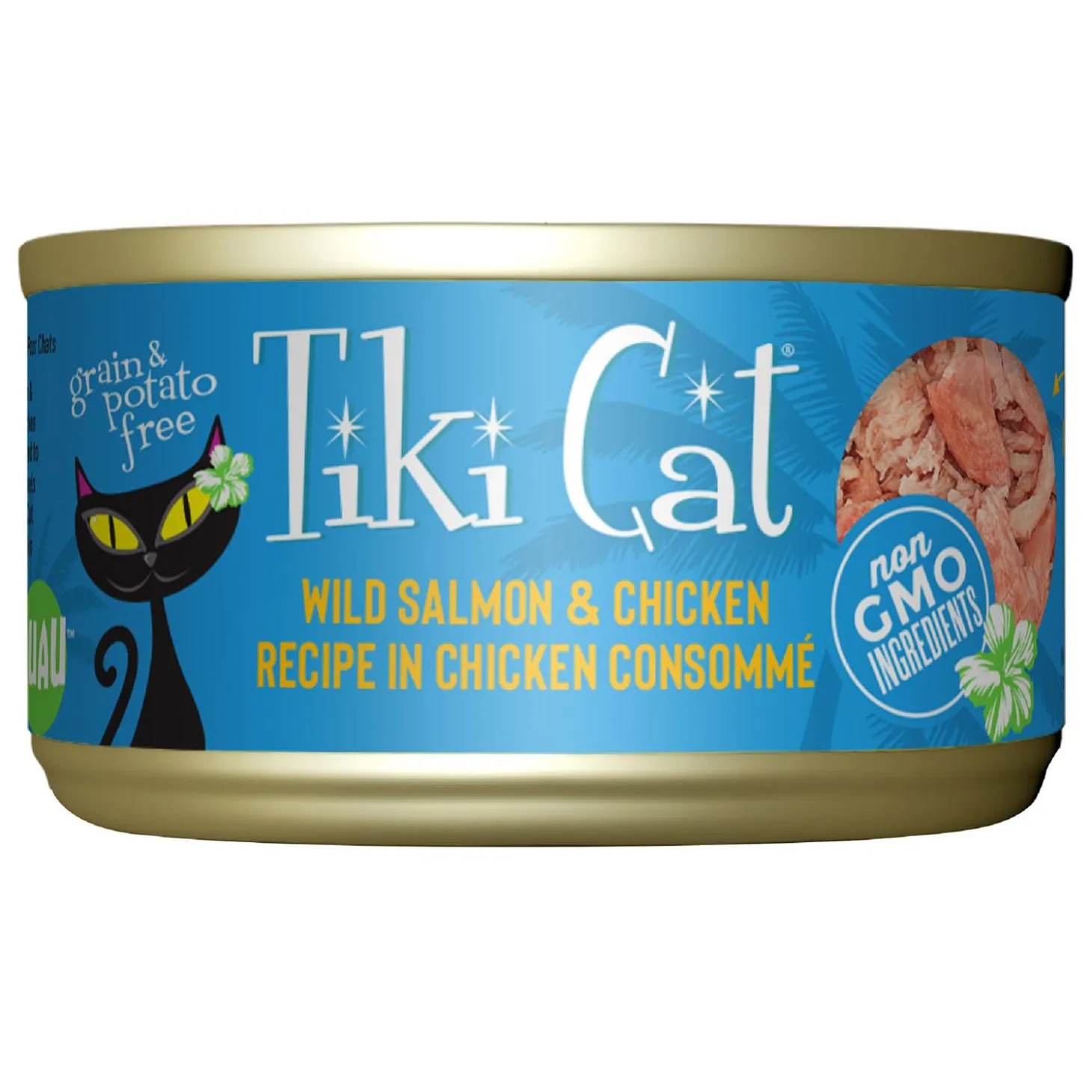 Luau Wild Salmon & Chicken Recipe in Chicken Consomme Cat Food