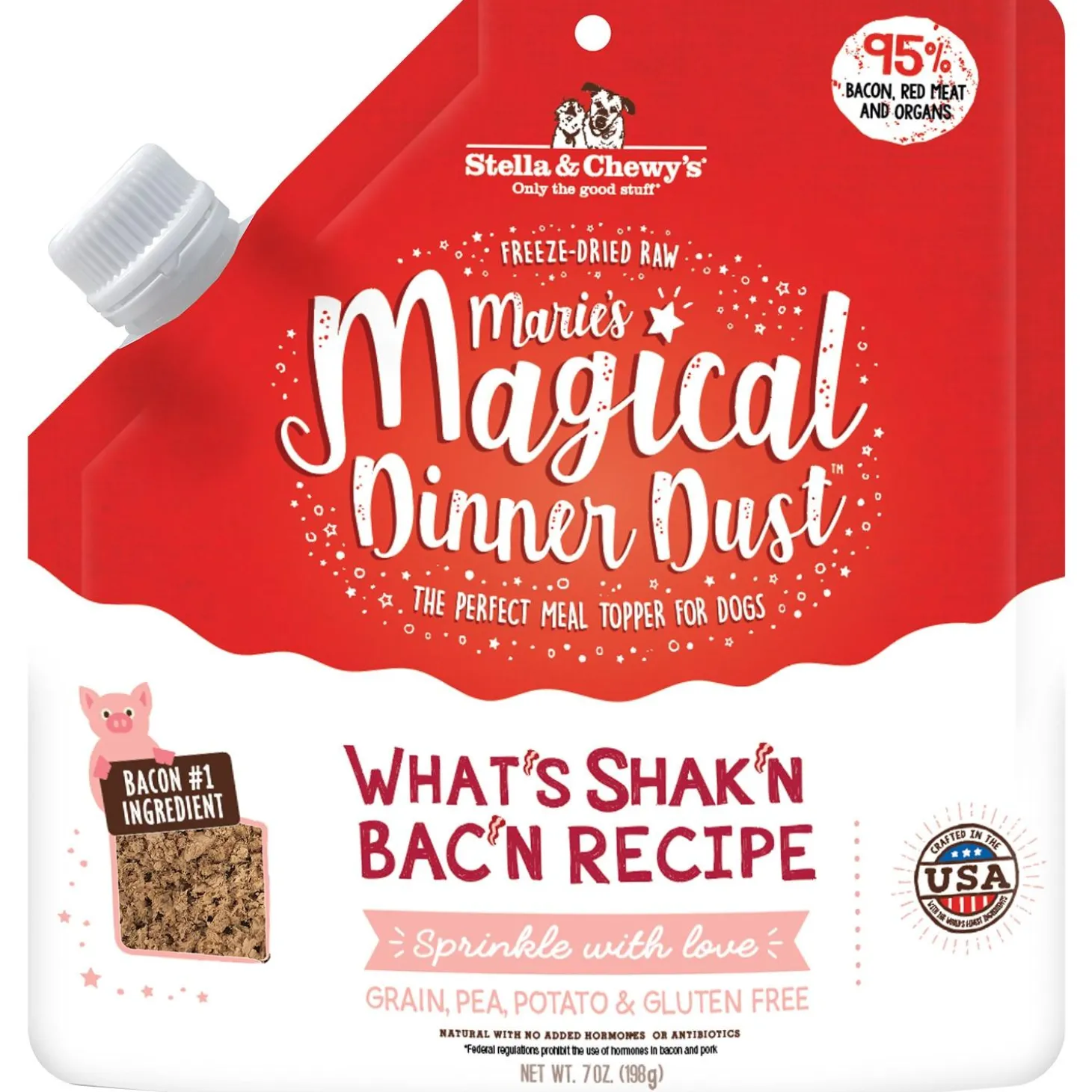 Marie's Magical Dinner Dust What's Shak'n Bac'n Recipe Dog Food Topper