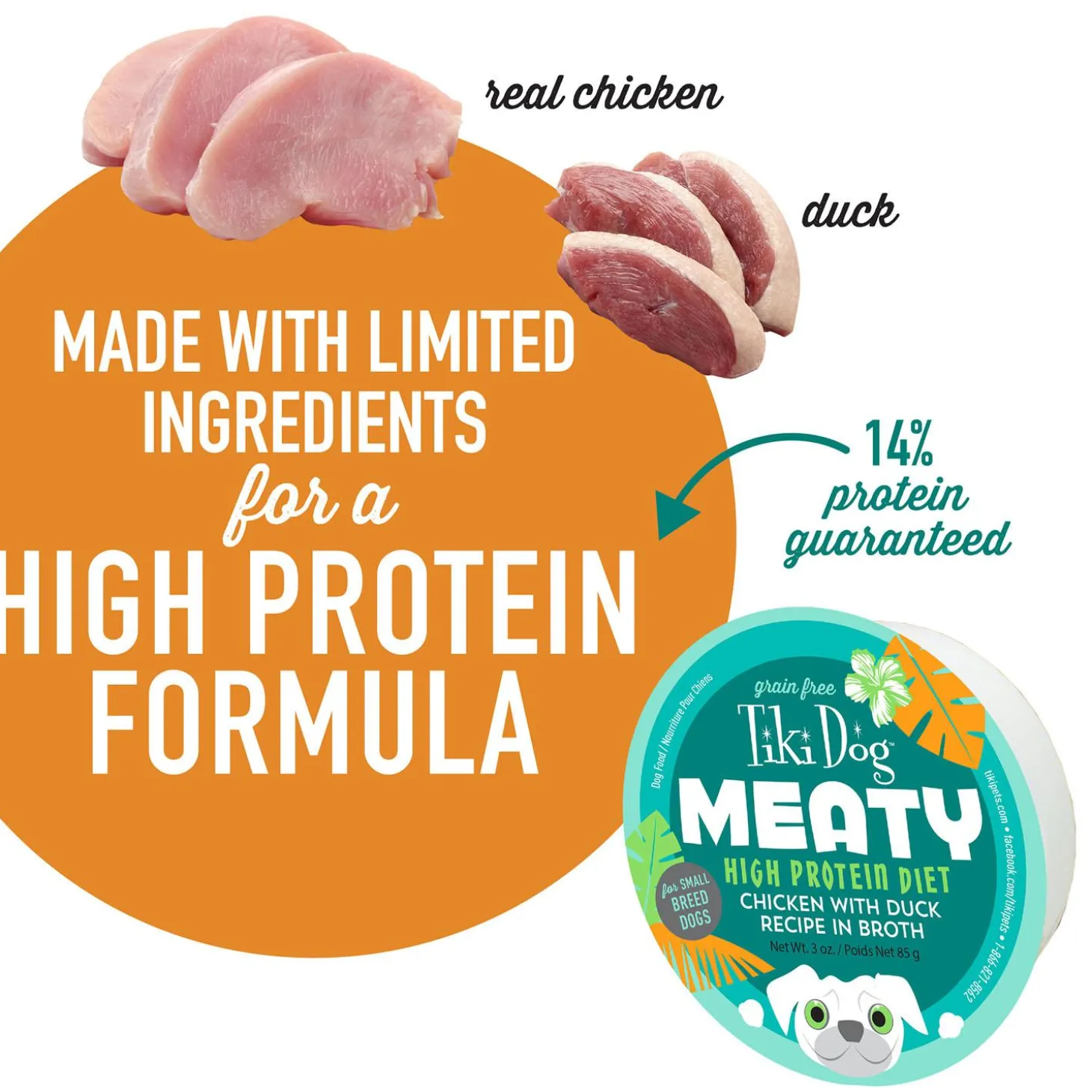 Meaty Chicken with Duck Recipe in Broth Dog Food