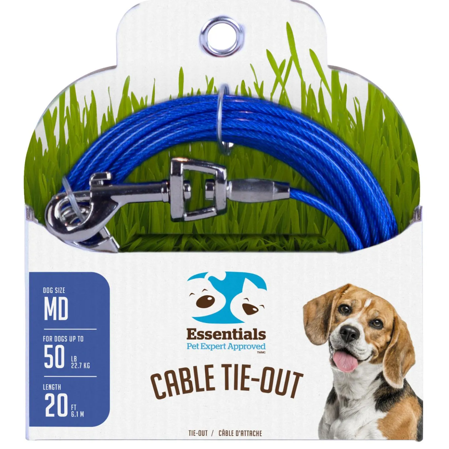 Medium Dog Blue Cable Tie-Out