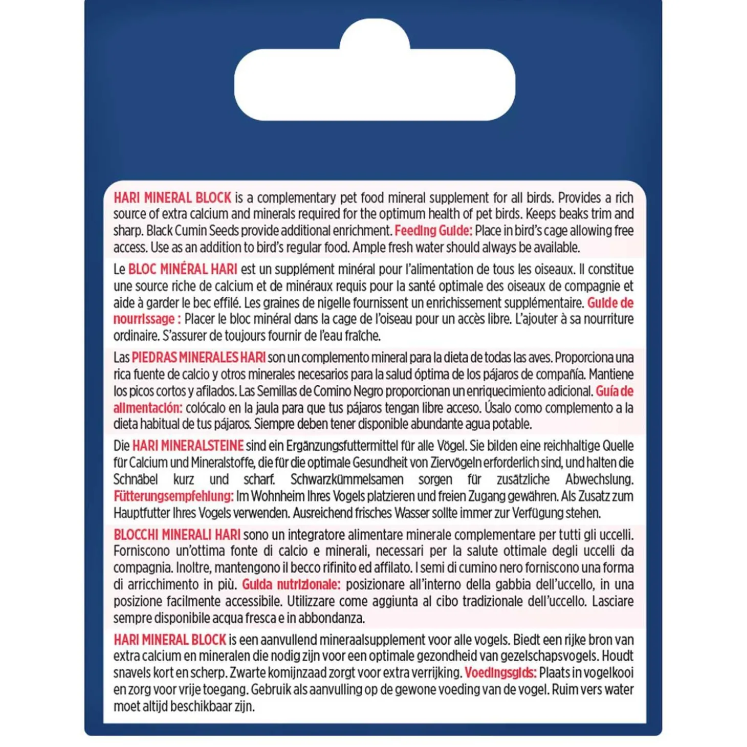 Mineral Block with Black Cumin Seeds for Small Birds