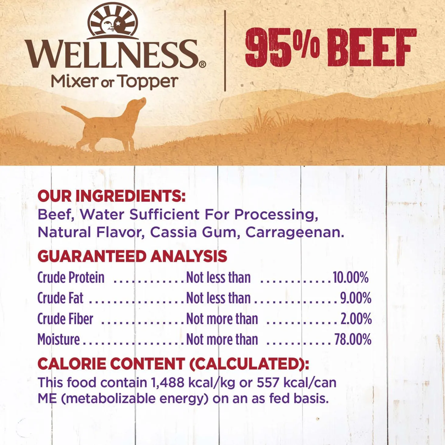 Mixer or Topper 95% Beef Pate Dog Food