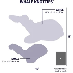 Mobie Whale Knottie Plush Dog Toy