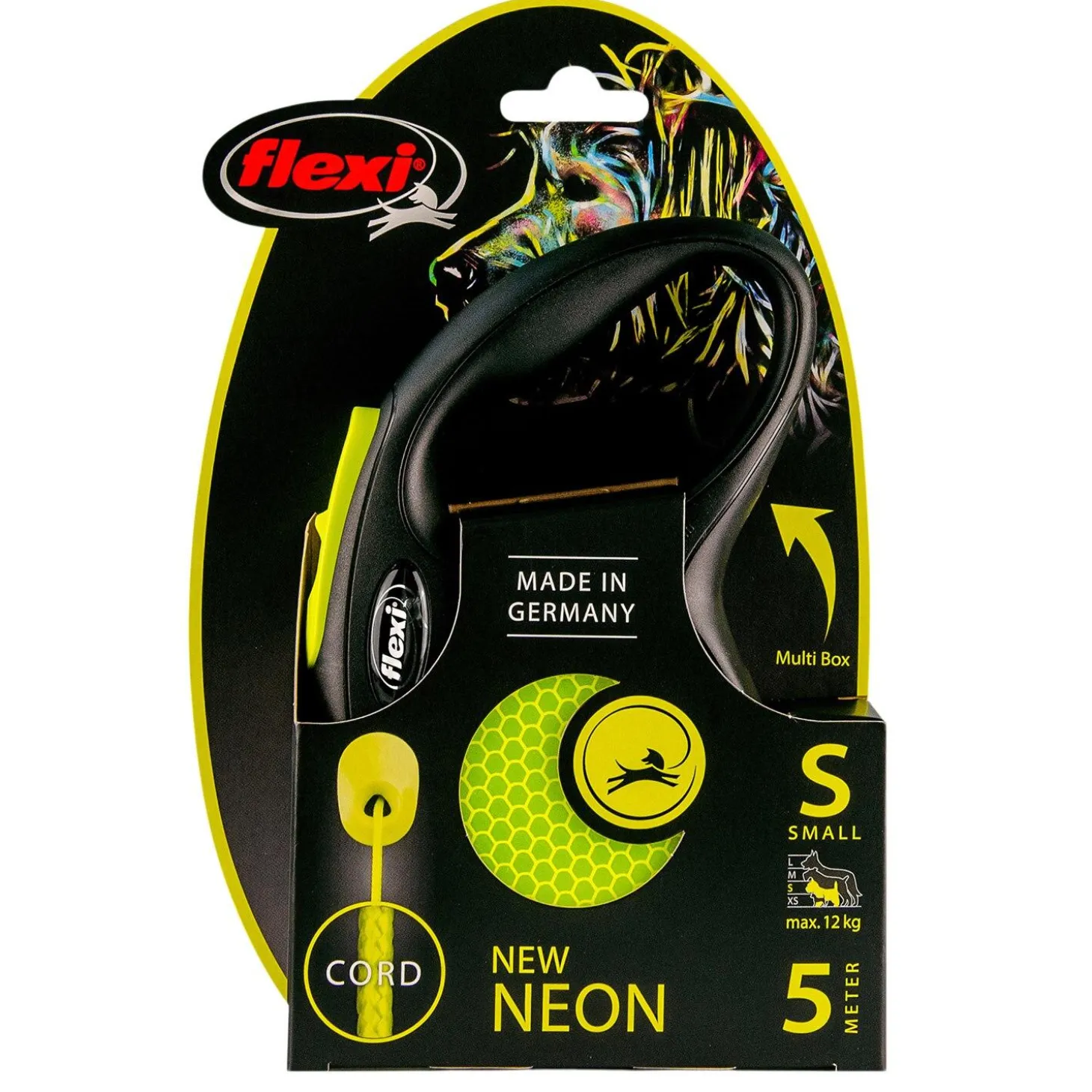 Neon Cord Leash 16ft Yellow