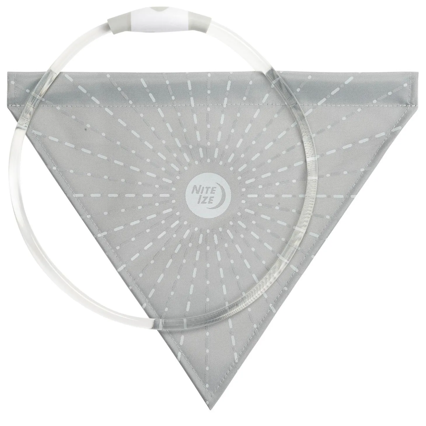 NiteHowl Grey Bandana Disc-O Select Rechargeable LED Safety Necklace