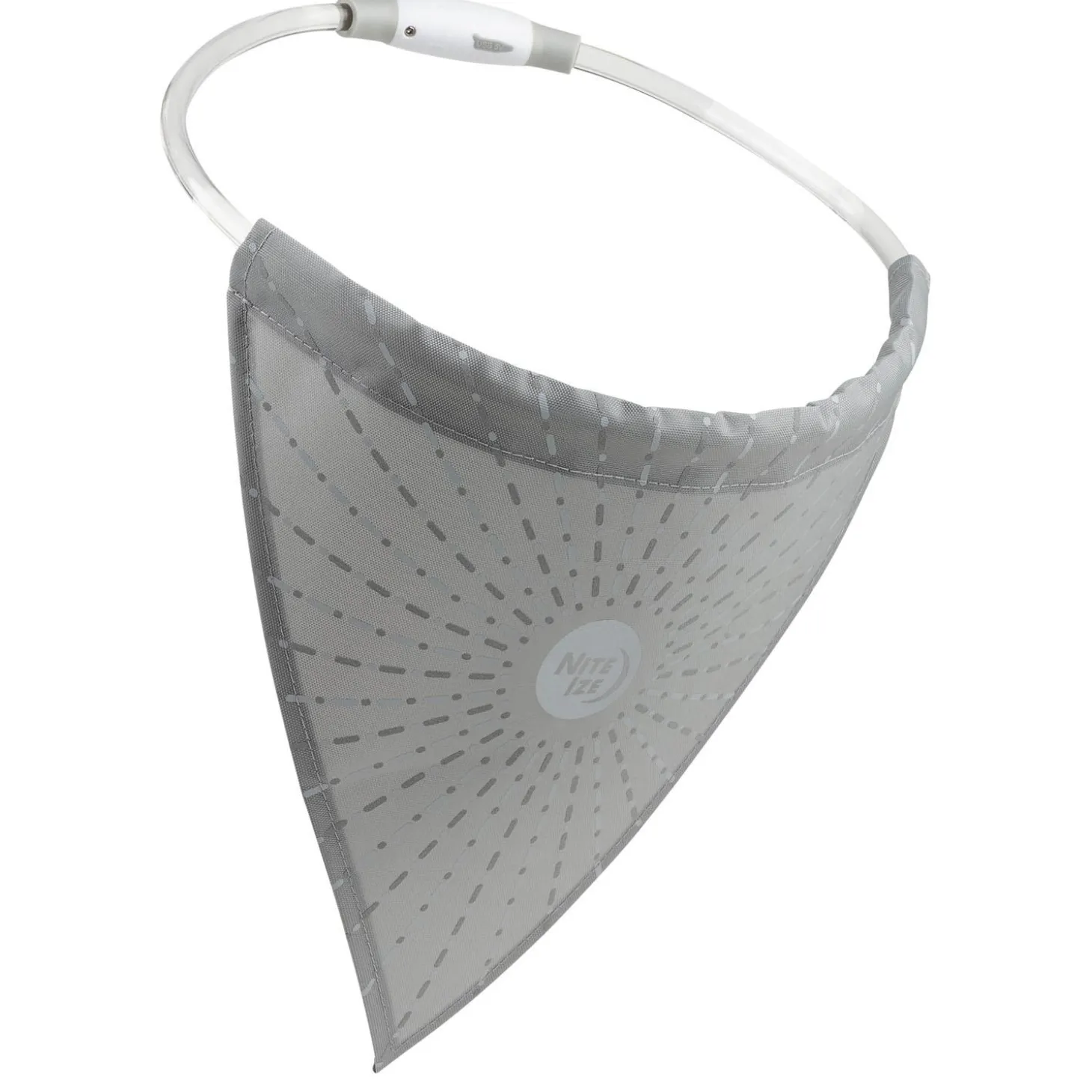 NiteHowl Grey Bandana Disc-O Select Rechargeable LED Safety Necklace