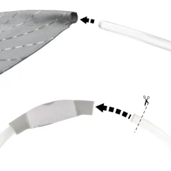 NiteHowl Grey Bandana Disc-O Select Rechargeable LED Safety Necklace