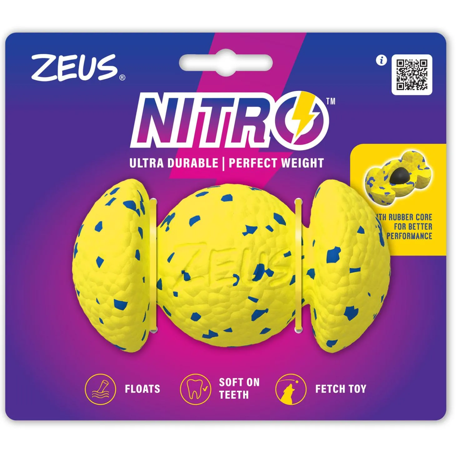 NITRO Weighted Grip Ball Dog Toy