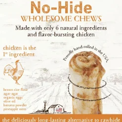 No-Hide Cage-Free Chicken Stix Natural Rawhide Alternative Dog & Cat Chew