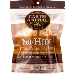 No-Hide Grass-Fed Venison Natural Rawhide Alternative Dog Chew 2 Pack