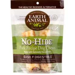 No-Hide Humanely-Raised Pork Natural Rawhide Alternative Dog Chews 2 Pack
