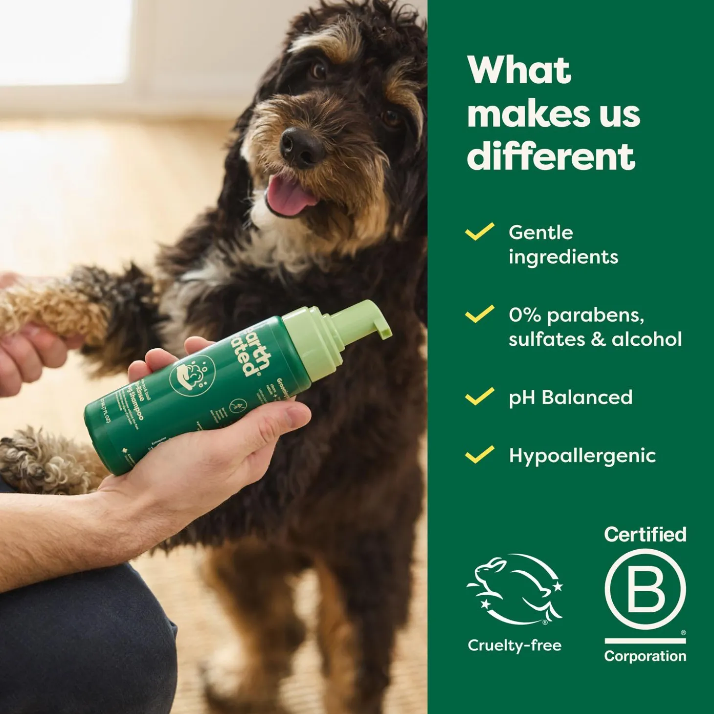 No-Rinse White Tea & Basil Dog Shampoo